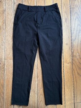 Frank & Eileen USA Murphy Billion Dollar Pant High Rise Pull On Raw Hem Black M